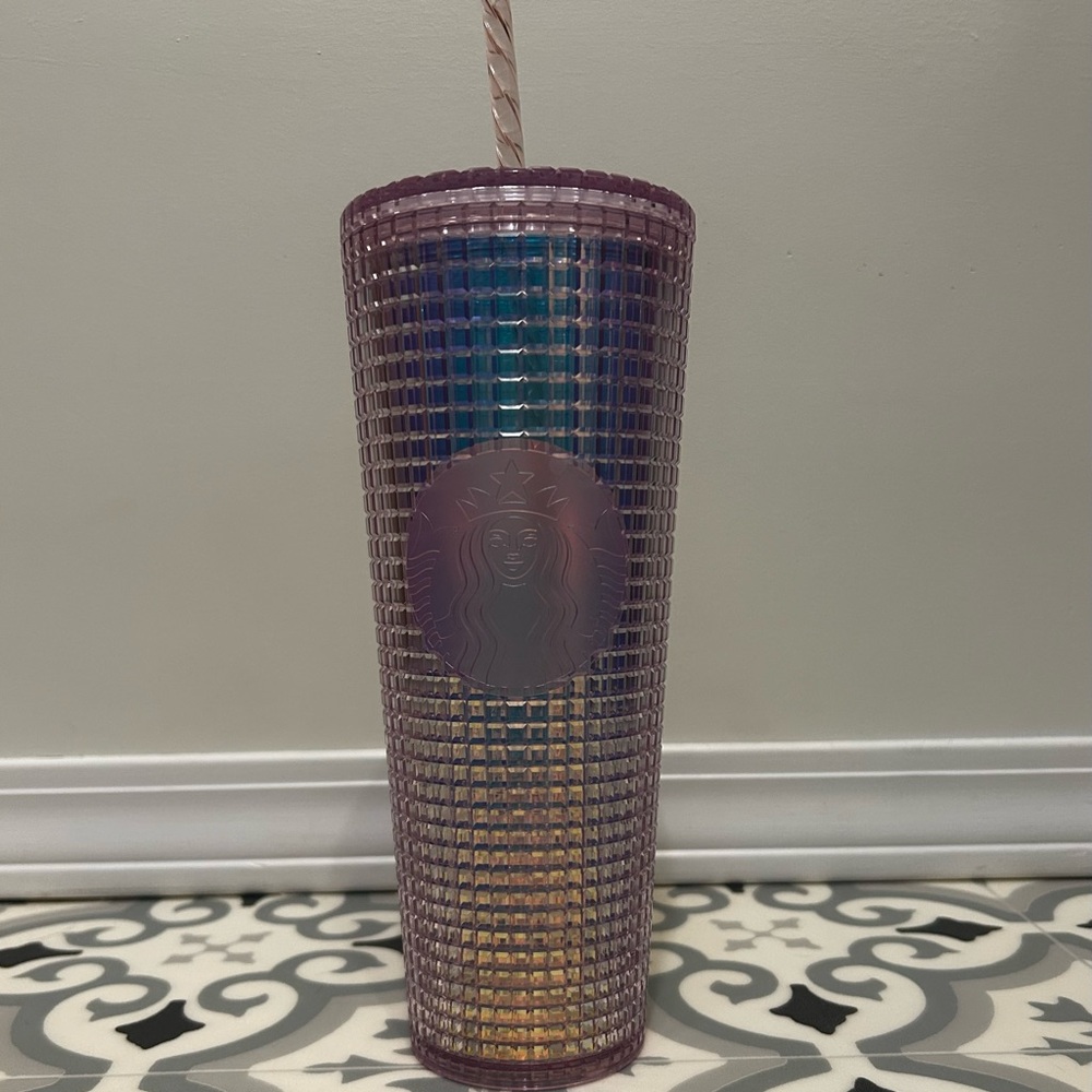 Starbucks 2020 Holiday Pink Grid Disco Cold Cup Christmas Cold Cup Tumbler